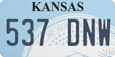 KS license plate 537DNW