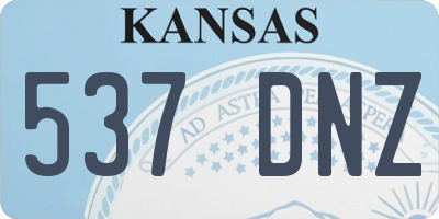 KS license plate 537DNZ