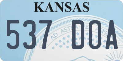 KS license plate 537DOA