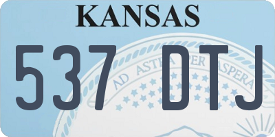 KS license plate 537DTJ