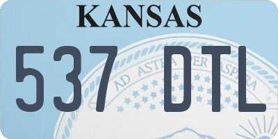 KS license plate 537DTL