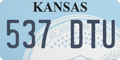 KS license plate 537DTU
