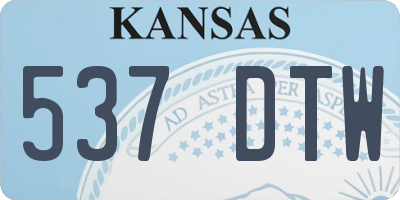 KS license plate 537DTW