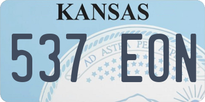 KS license plate 537EON