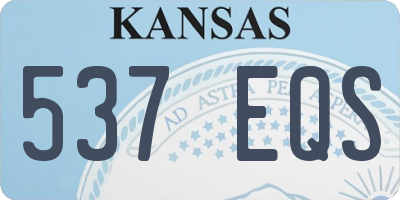 KS license plate 537EQS