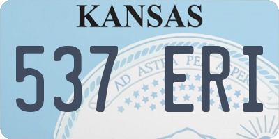 KS license plate 537ERI