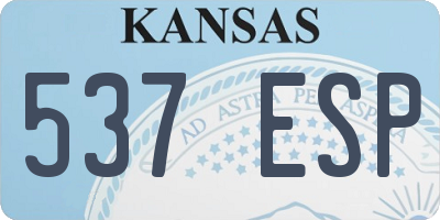 KS license plate 537ESP