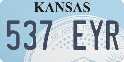 KS license plate 537EYR