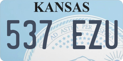 KS license plate 537EZU