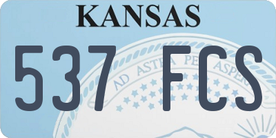 KS license plate 537FCS