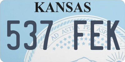 KS license plate 537FEK