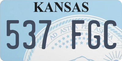 KS license plate 537FGC