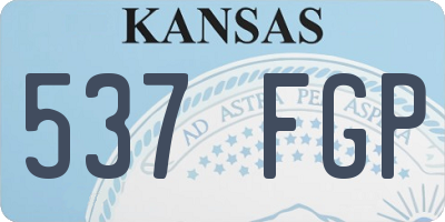 KS license plate 537FGP