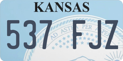 KS license plate 537FJZ