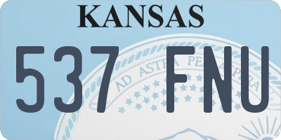 KS license plate 537FNU