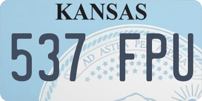 KS license plate 537FPU