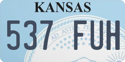 KS license plate 537FUH
