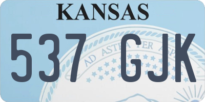 KS license plate 537GJK