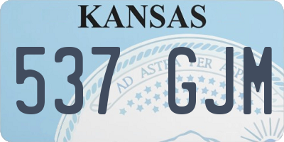 KS license plate 537GJM