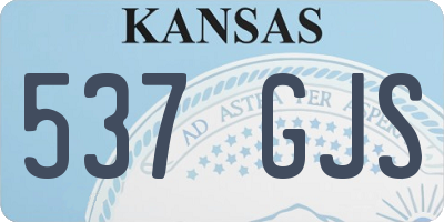 KS license plate 537GJS