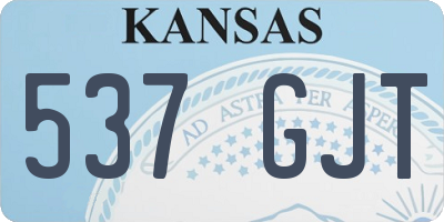 KS license plate 537GJT