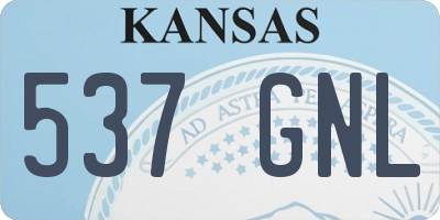 KS license plate 537GNL