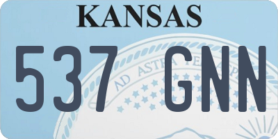 KS license plate 537GNN