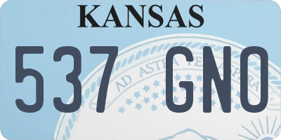 KS license plate 537GNO
