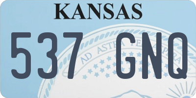 KS license plate 537GNQ