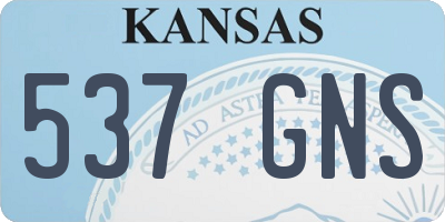 KS license plate 537GNS