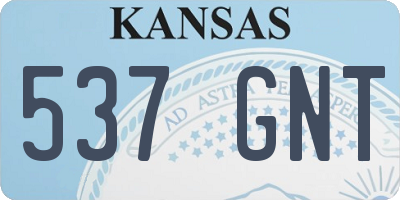 KS license plate 537GNT
