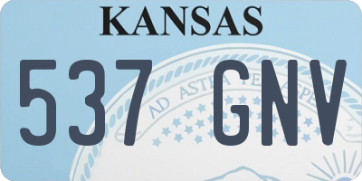 KS license plate 537GNV