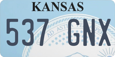 KS license plate 537GNX