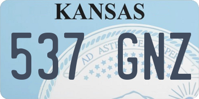 KS license plate 537GNZ