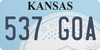 KS license plate 537GOA