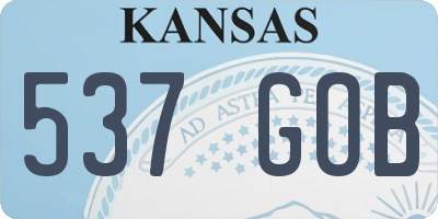 KS license plate 537GOB