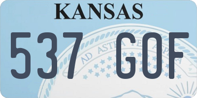 KS license plate 537GOF