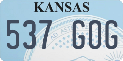 KS license plate 537GOG