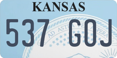 KS license plate 537GOJ