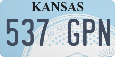 KS license plate 537GPN