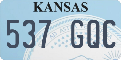 KS license plate 537GQC