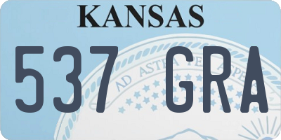 KS license plate 537GRA