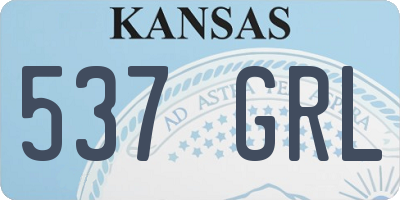 KS license plate 537GRL