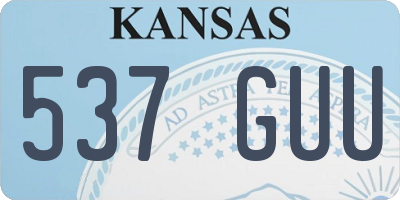 KS license plate 537GUU