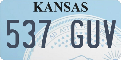 KS license plate 537GUV