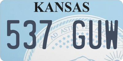 KS license plate 537GUW