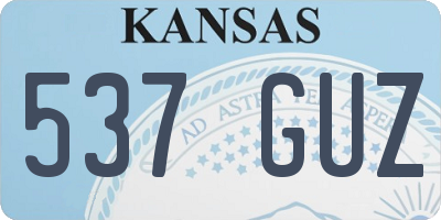 KS license plate 537GUZ