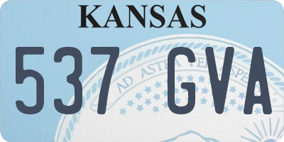 KS license plate 537GVA