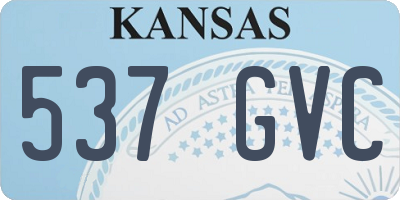 KS license plate 537GVC