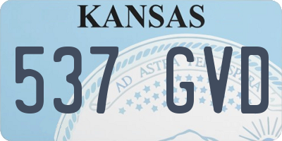 KS license plate 537GVD